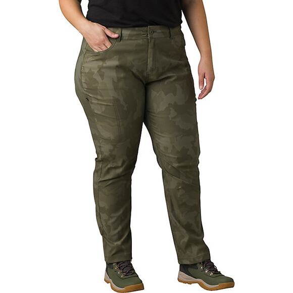 Prana Halle Sage Camo Straight Plus II Activewear Pants Size 22 - Picture 1 of 13